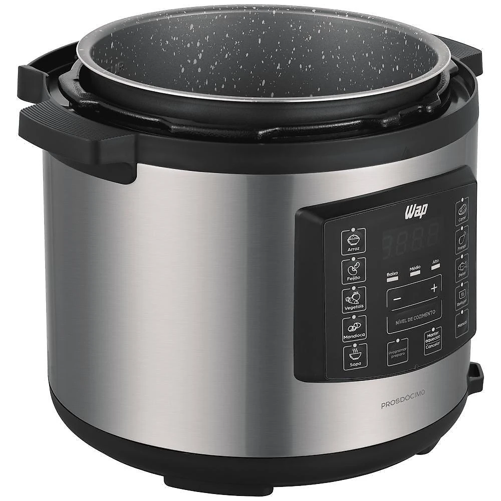 Panela de Pressão Elétrica de Pressão WAP WPPE1 6L 1000W Inox 220V