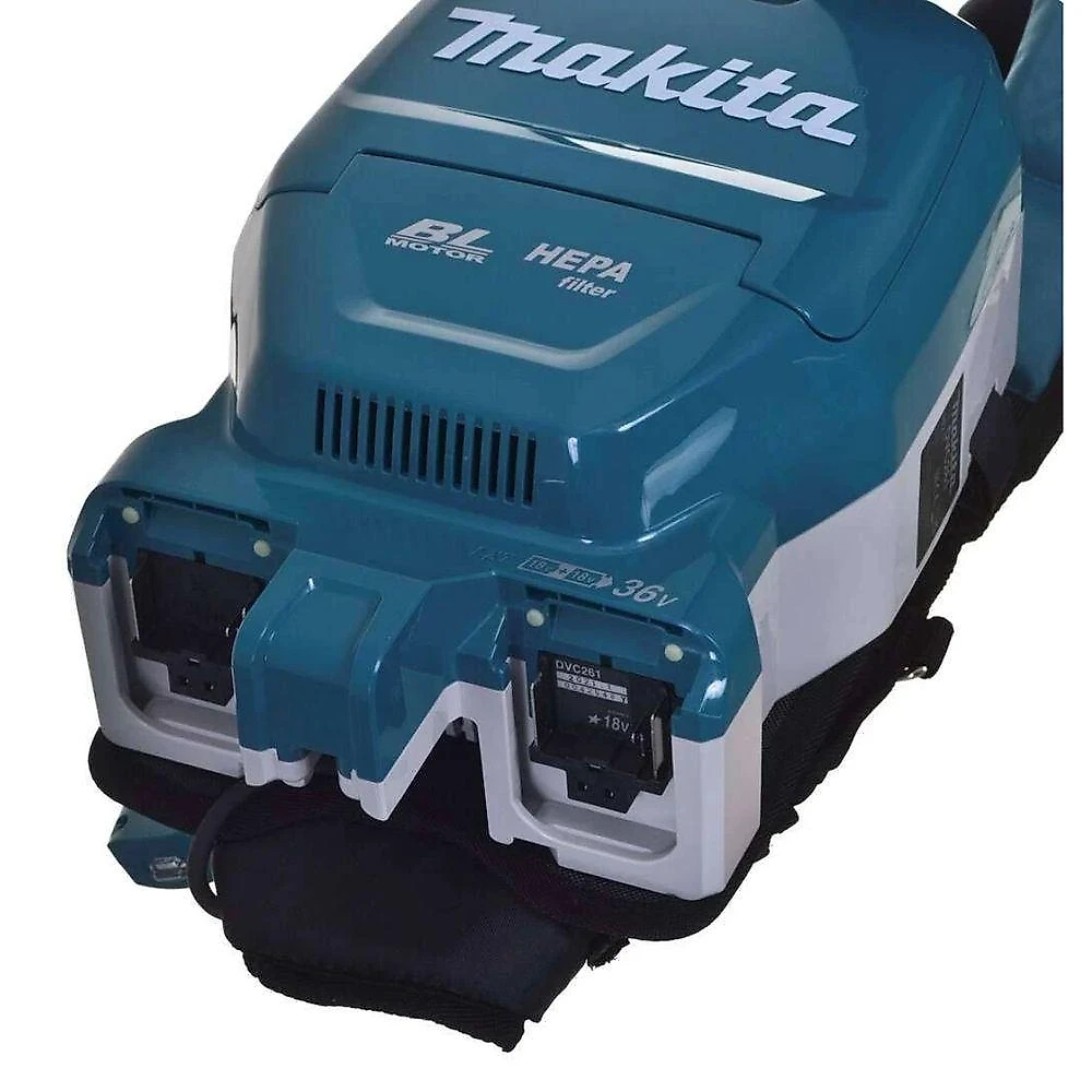 Aspirador de Pó Costal Portátil Makita DVC261Z 1,5L HEPA sem Fio 36V