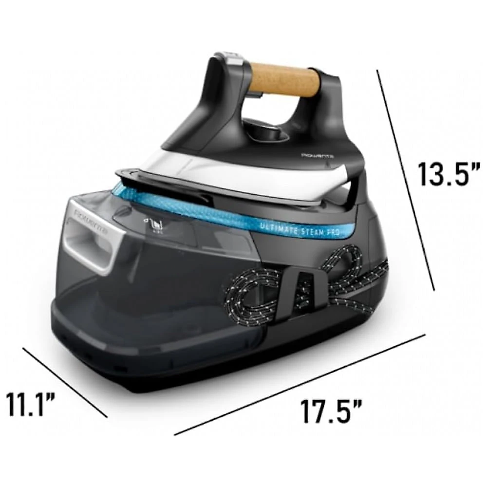Rowenta: Ferro a Vapor Ultimate Steam Pro com Base de Aço Inoxidável - Estação de Vapor Profissional para Roupas, 1800 Watts