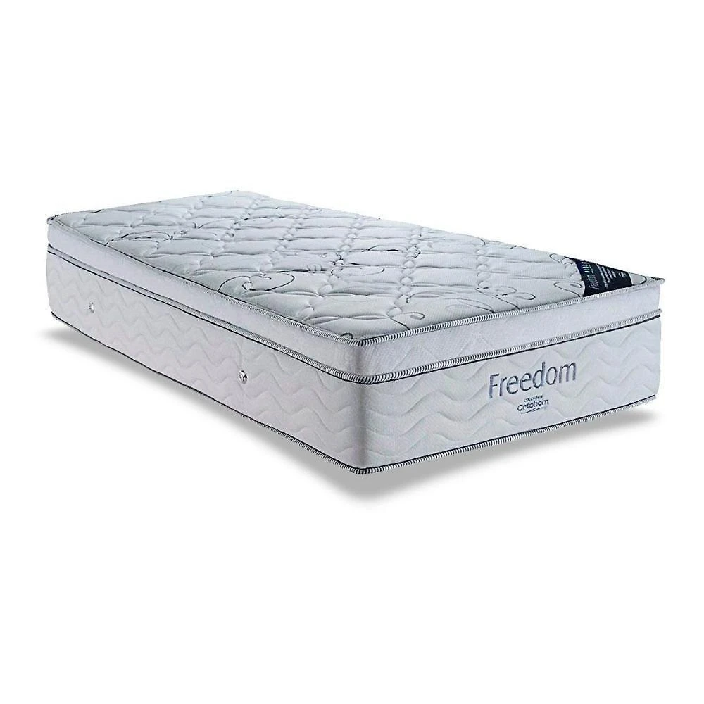Colchão Solteiro Molas Visco Ensacadas Superpocket Freedom Ortopillow (88x188x32) - Ortobom