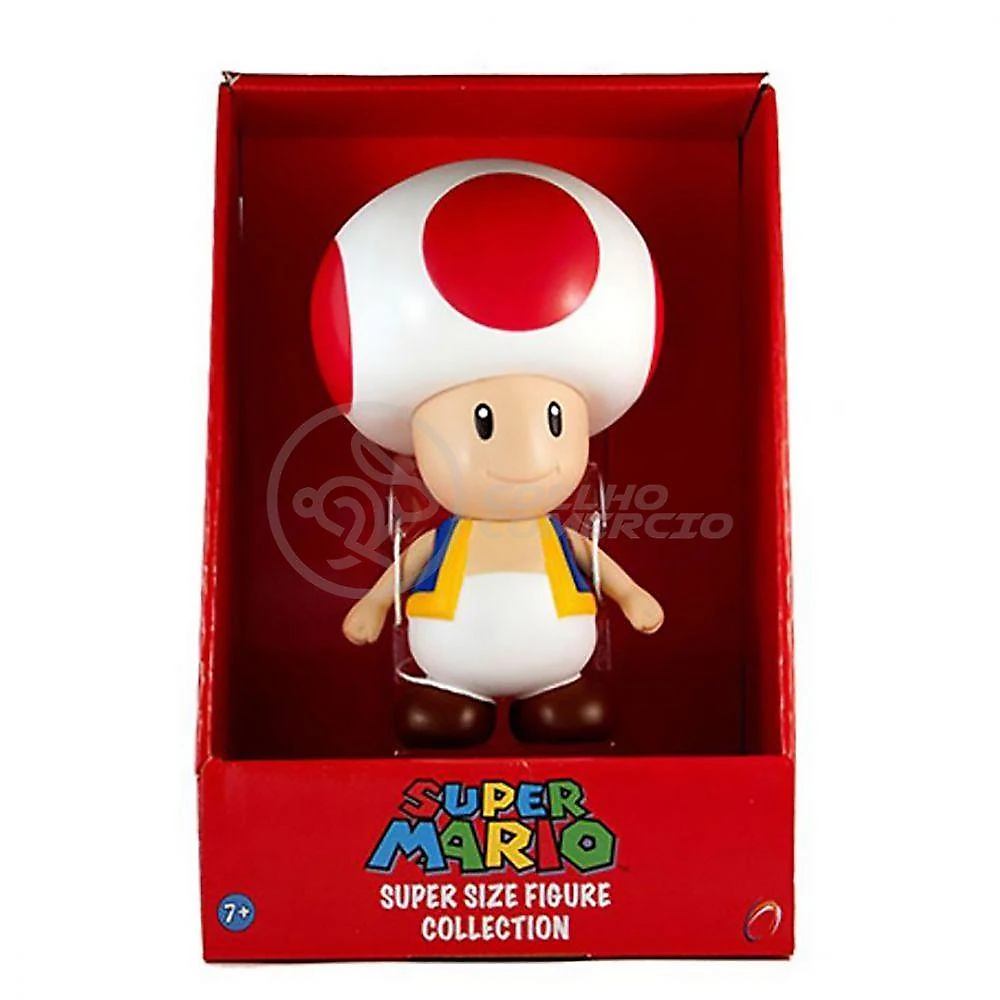 Boneco Action Figure Cogumelo Toad Articulado 20cm