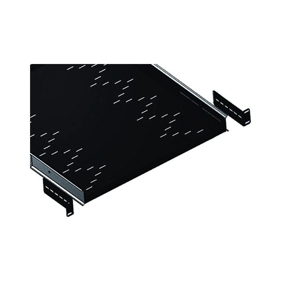 Bandeja Móvel para Rack 19 Max Eletronic Telescópica Ventilada 4 Pontos Preto 40kg