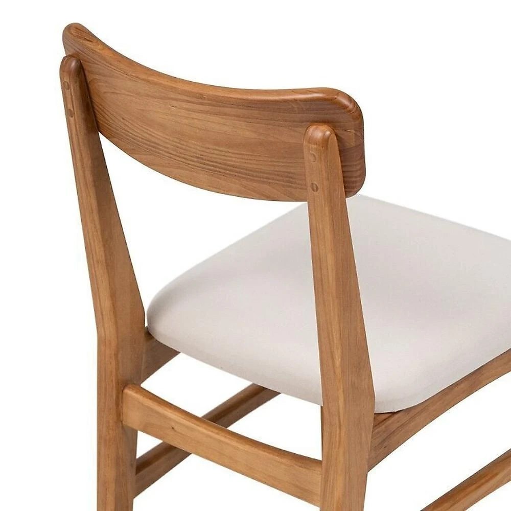 Conjunto Mesa de Jantar Redonda Madeira Maciça com 4 Cadeiras Estofadas Olmo Mel Mel