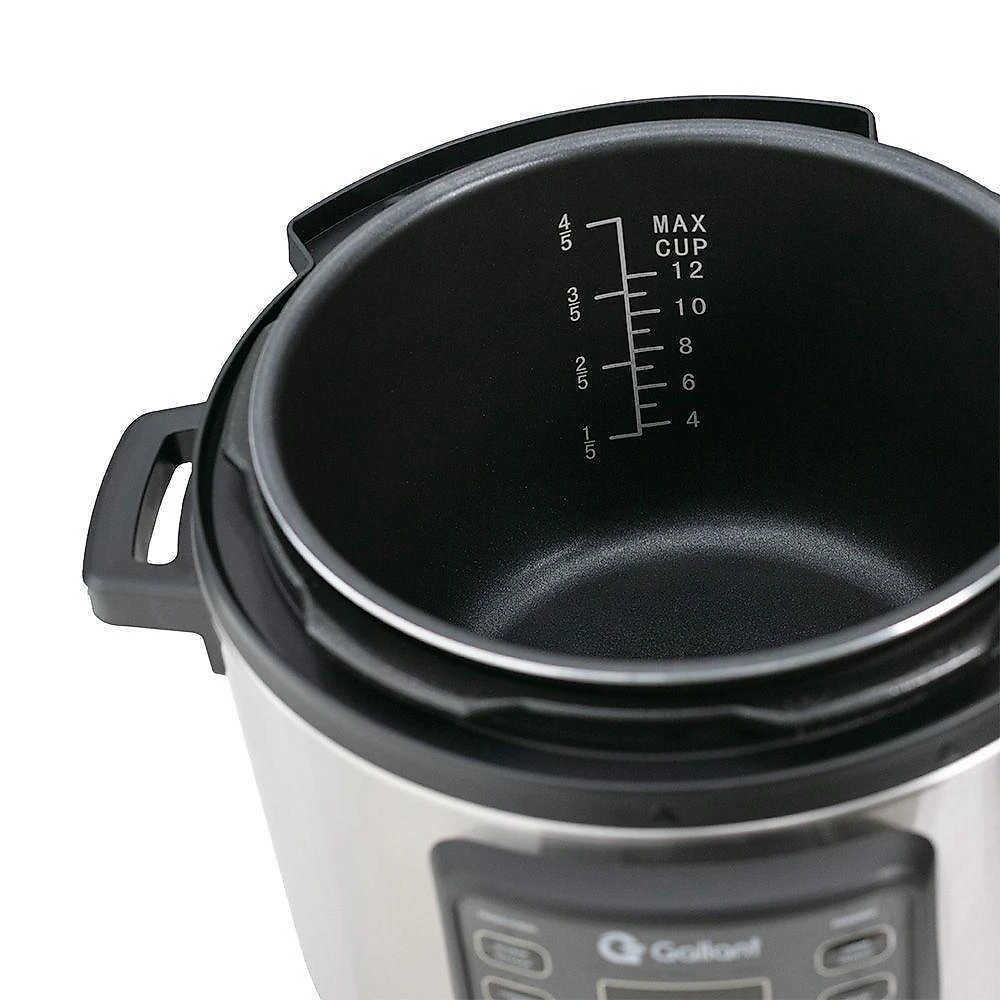 Panela de pressão elétrica digital gallant 6l gpp06 15 funções clique e pronto inox 1000w 220v