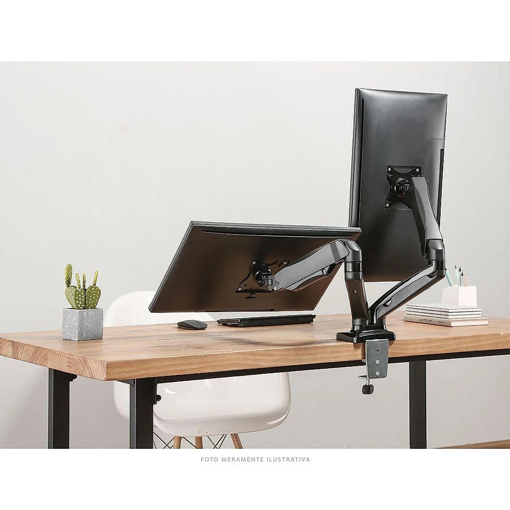 Suporte A Gas Para 2 Monitores 13 A 27 Vesa 100X100 Sm-341B