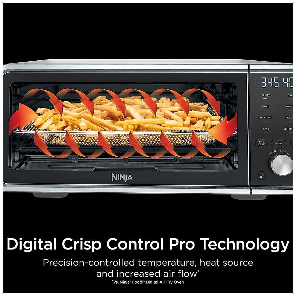 Ninja SP201 Forno Eletrico 8 em 1 com Painel Digital 1800W110V Cinza
