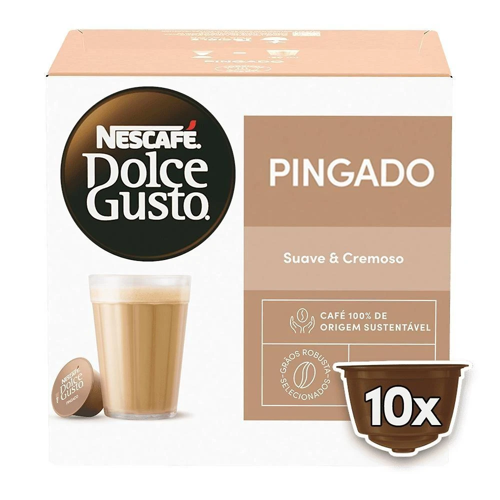 Cápsulas de Café Nescafé Dolce Gusto Pingado Caixa com 10 Unidades para Cafeteiras