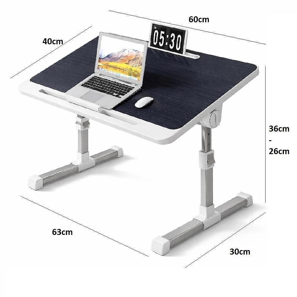 Mesa para Notebook Ajustável Dobrável para Cama e Sofá Preto Yeet