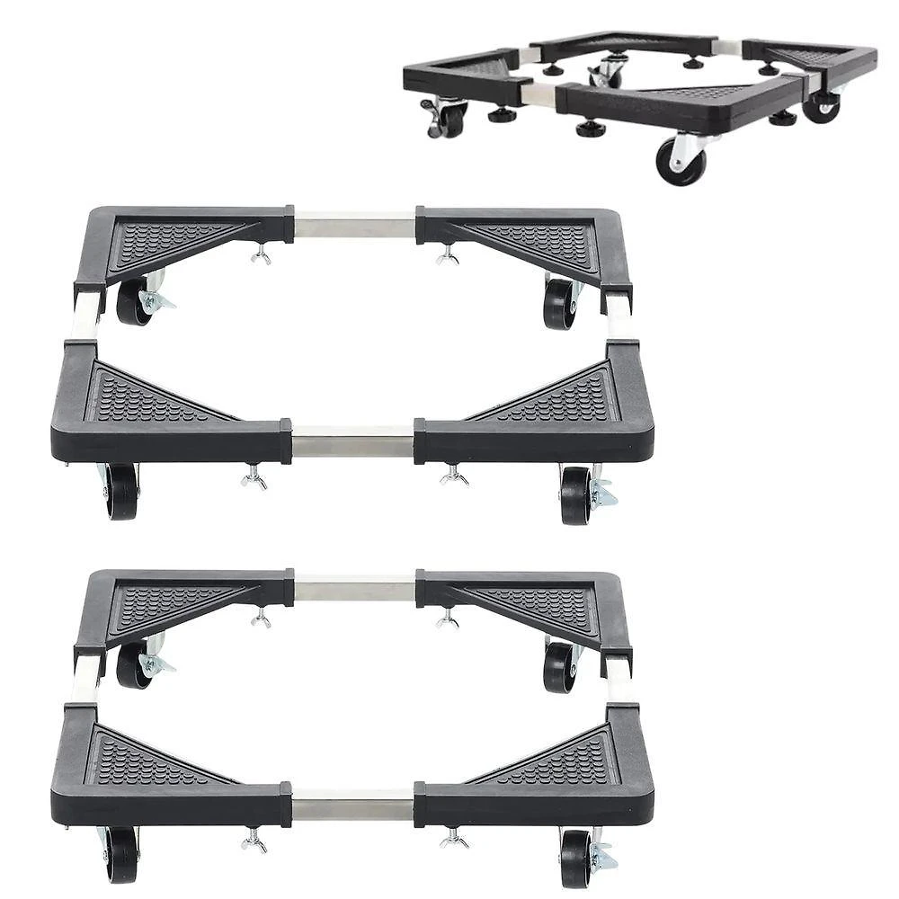 Suporte com Rodinhas Ajustável Mundo LGBT SU-RODA para Eletrodoméstico 140KG Bivolt Preto 40CM