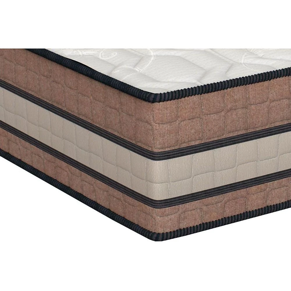 Colchão King Molas Ensacadas D33 Pillow Top 193x203x32CM Bege Orthoflex