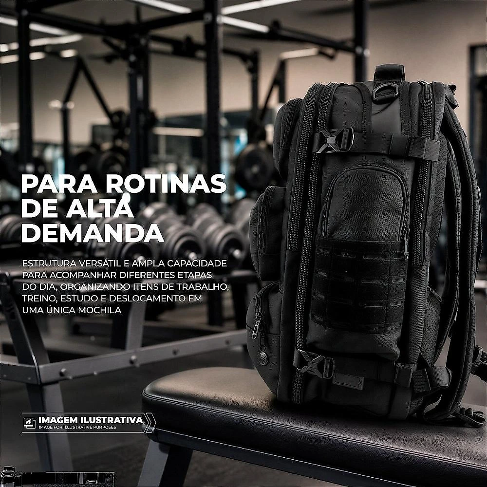 Mochila Bolsa Impermeável 30L com Compartimento para Calçado e Bolso Acolchoado de Notebook até 15.6", Cadeado Integrado - Victus - Gshield