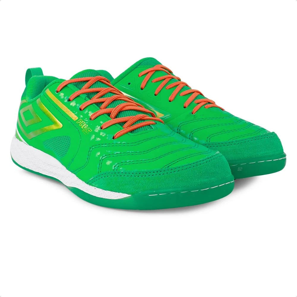 Miniatura Chuteira Futsal Umbro Pro 5 Bump Stp Masculina Verde / Branco - 37