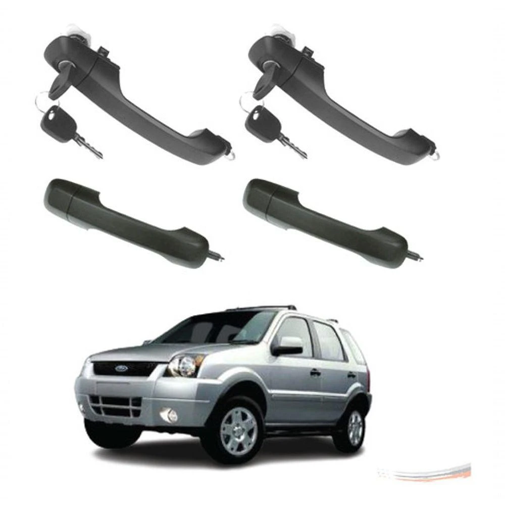 Kit 4 Maçanetas Extr Completo C/ Chave Ecosport G1 02 A 12 - Un / 4 [f103]