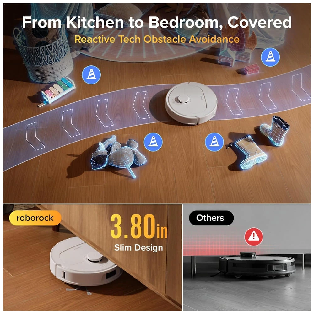Robô Aspirador Roborock Qrevo S Pro Branco com Esfregão 18.500Pa Dock Multifuncional 120V