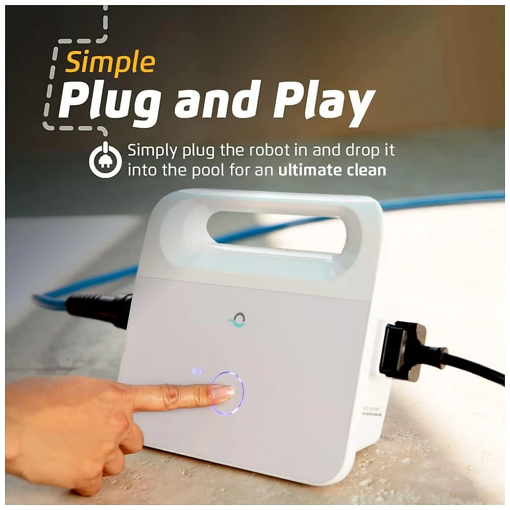 Aspirador Robótico para Piscinas Dolphin Advantage Pro Wi-Fi, Branco, Escova Ativa para Linha d’Água, Limpeza Rápida 1 Hora,Voltagem 230V AC