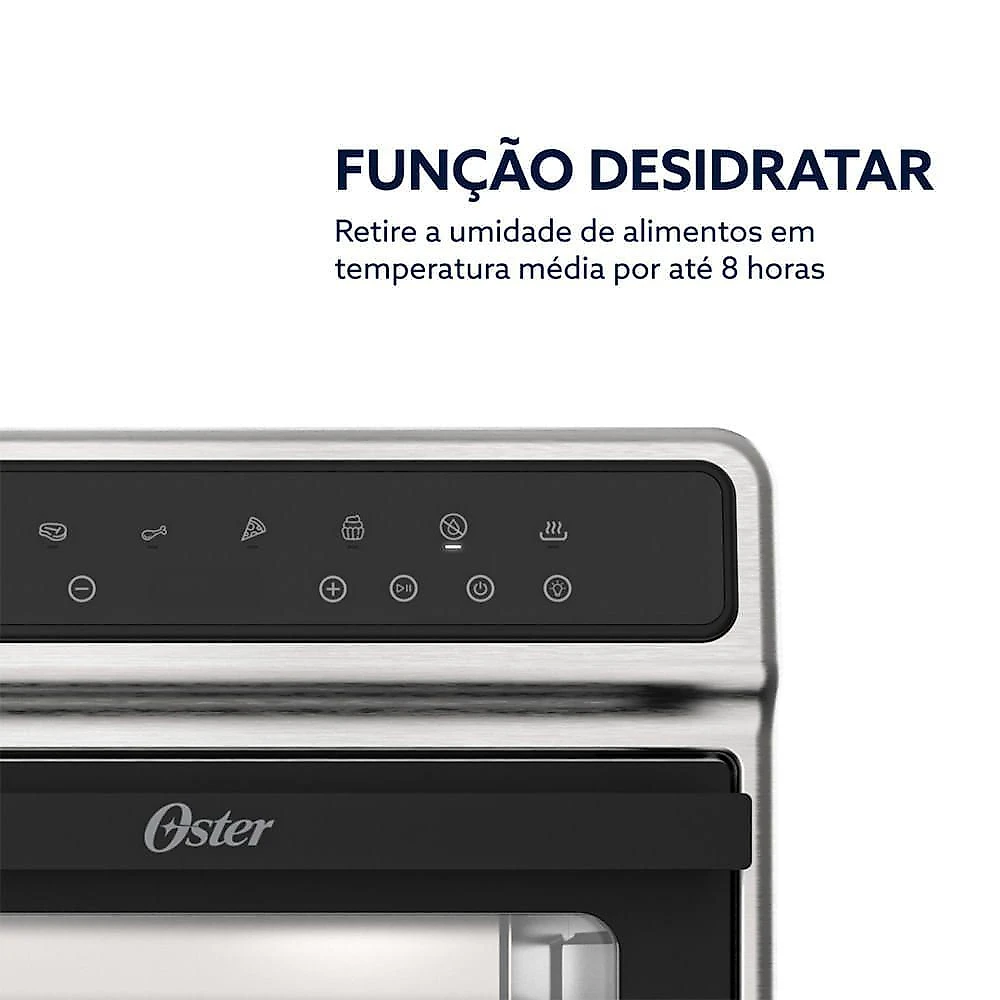 Forno e Fritadeira sem Óleo Oster Digital Pro 25L 1800W Preto 220V