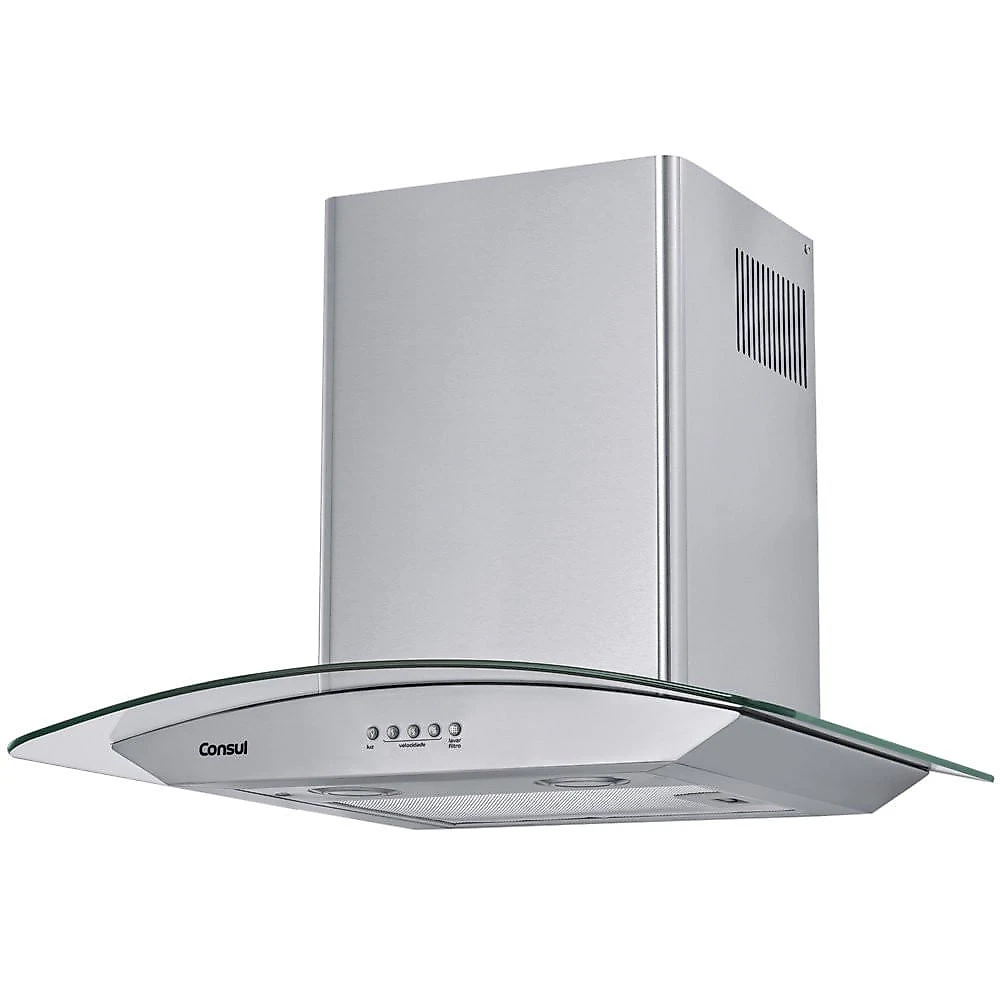 Coifa de Parede 60 cm Vidro Curvo em Aço Inox CAP60AR Consul Inox - 110V