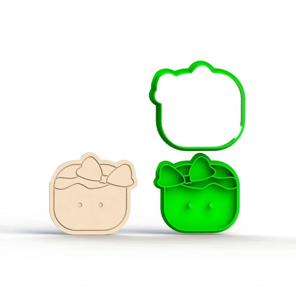 Cortador de Biscoito Gengibre Cute em Plástico PLA 7CM Transparente HB Formas e Cortadores