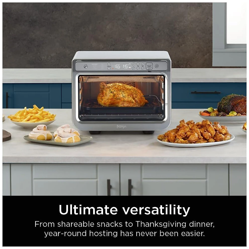 Forno Elétrico de Bancada de Convecção 10 em 1 com Função Air Fryer, Aço Inoxidável, 110V 1800W, Ninja Prestige Smart XL DT551 110v