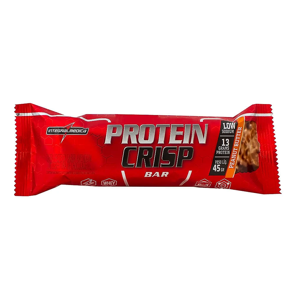 Barra de Proteína Protein Crisp Integralmédica Sabor Manteiga de Amendoim 45g