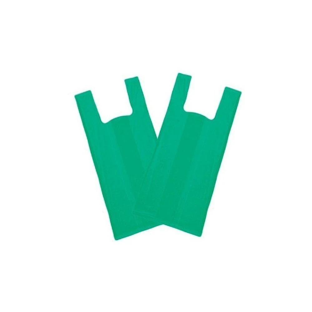 Sacola Plástica Reciclada Reforçada 40X50 Uso Comercial 4kg Verde Higipack