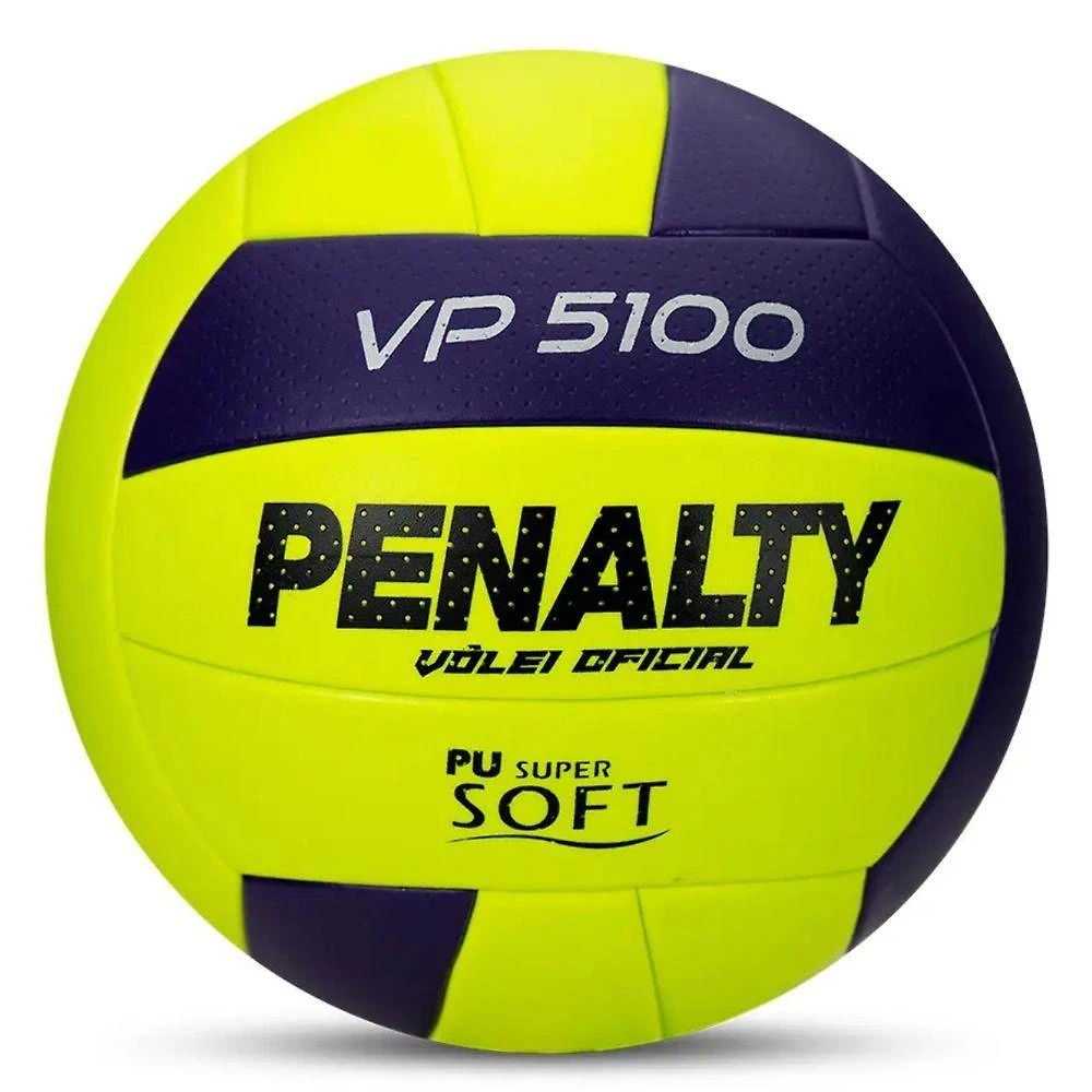 Bola de Vôlei VP 5100 XXVI Toque Macio e Controle Preciso Amarelo e Roxo Penalty