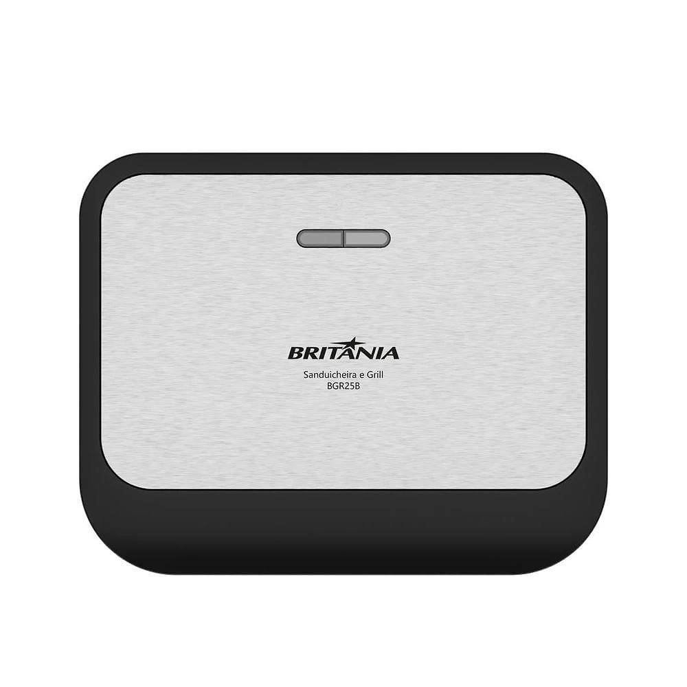 Sanduicheira E Grill Britânia Inox 2 Em 1 750W BGR25B 110V
