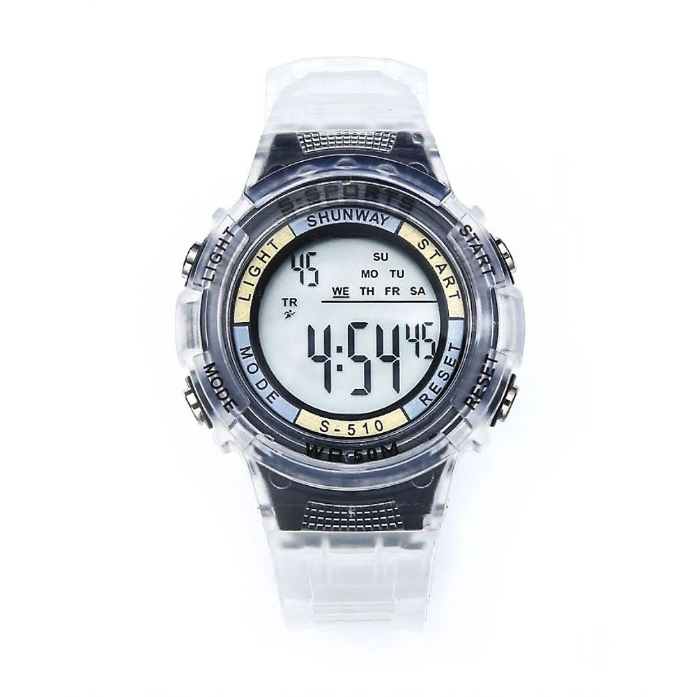 Relógio de Pulso S510-01-1 Digital com Luz LED e Visor Iluminado Tudo em Caixa