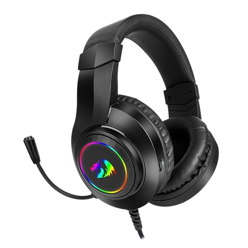 Headset Gamer Redragon H260RGB Hylas RGB com Fio Cancelamento Ruído Preto