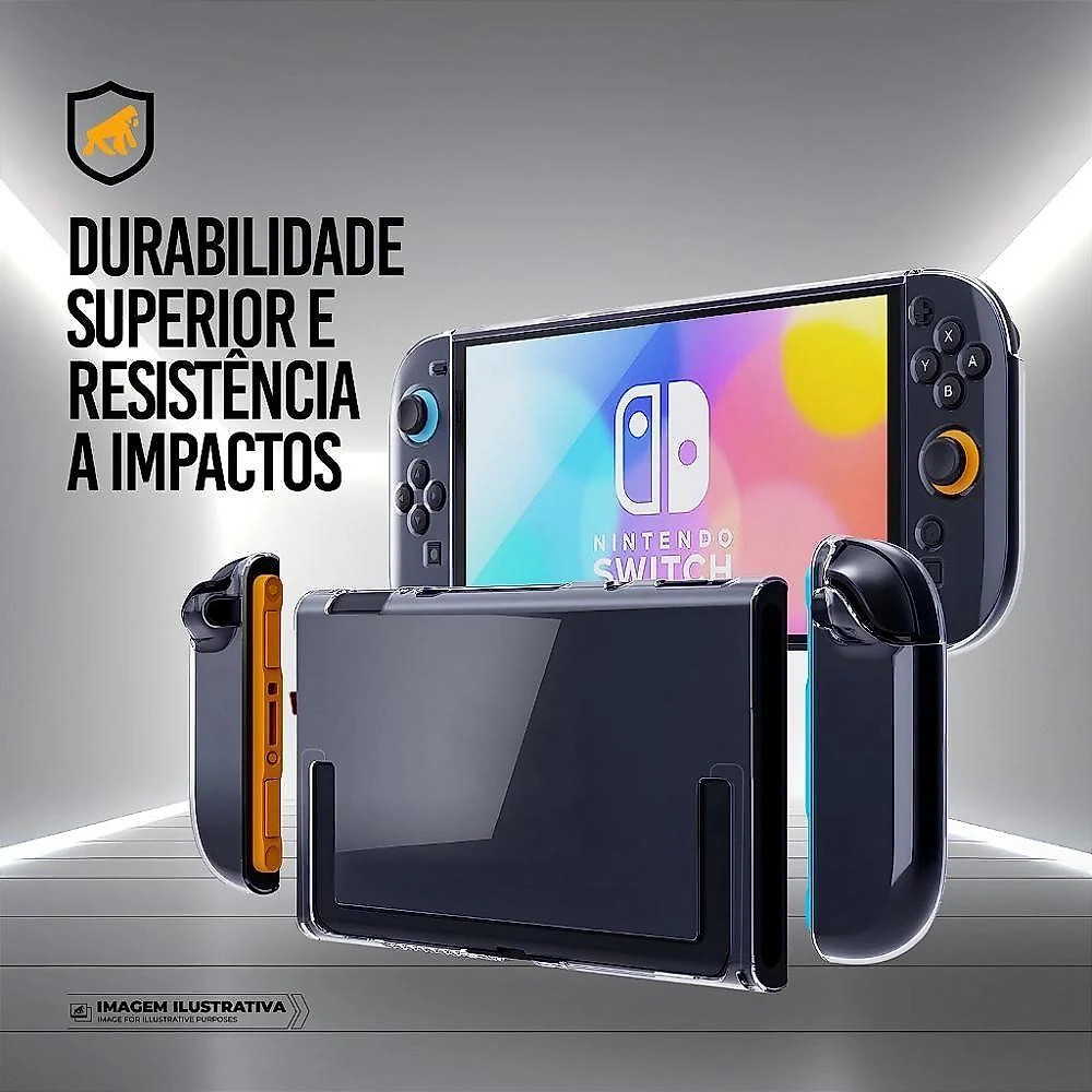 Capa Gshield Crystal Slim Nintendo Switch 2 Acrílico Transparente