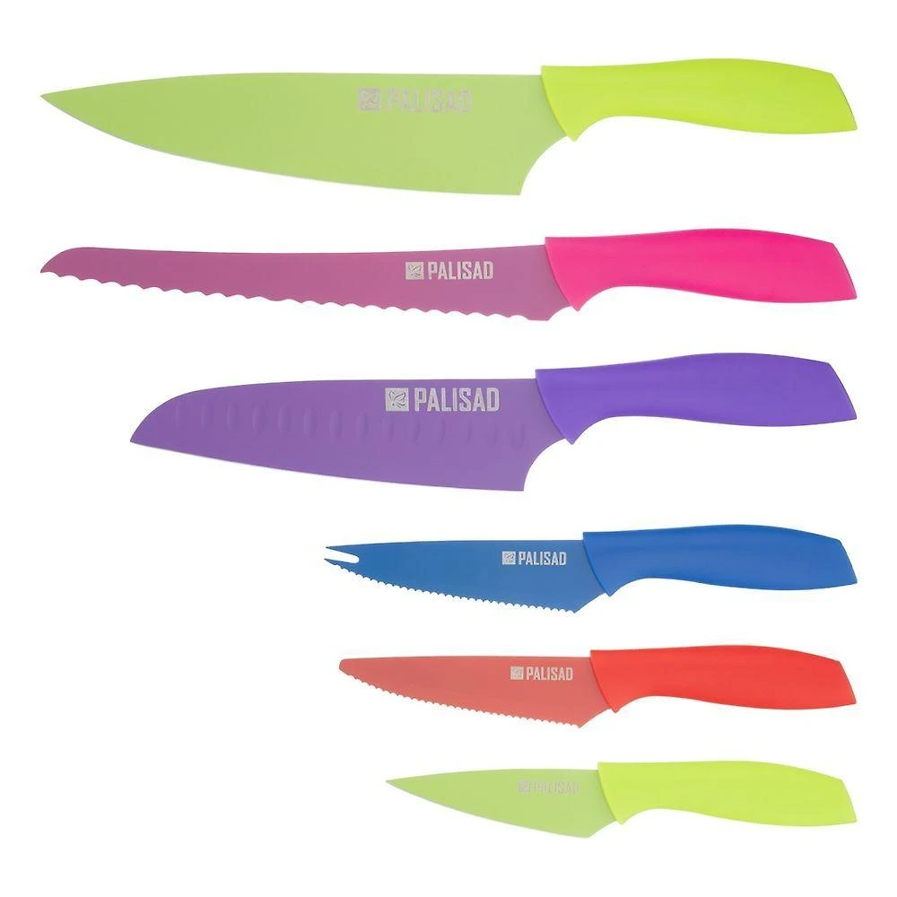 Jogo de Facas 7914155 Corte Preciso Aço Inoxidável para Cozinha Inox Palisad 6PÇS