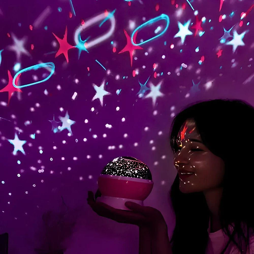 Luminária Projetor de Estrelas 360o Utibom Star Master com Projeção Celestial e Alimentação Usb