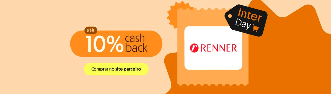 RENNER COM ATÉ 10% DE CASHBACK