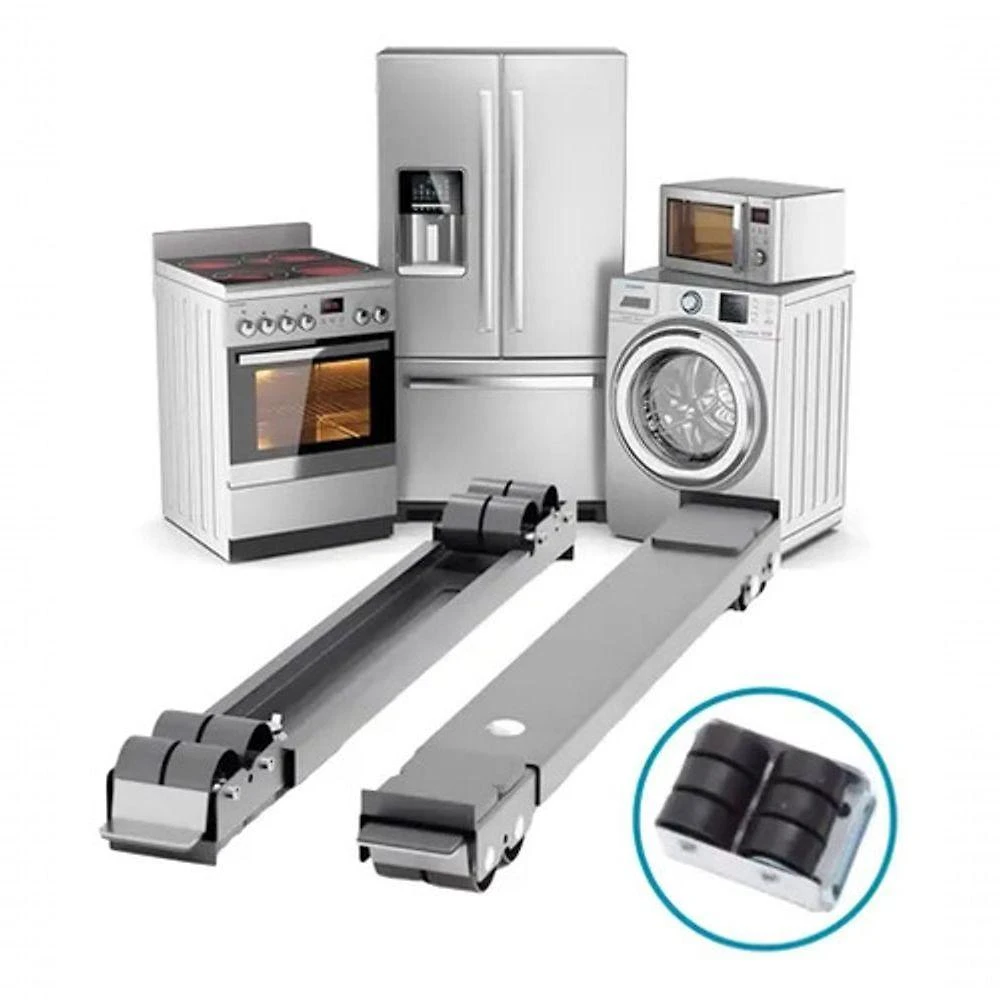 Suporte Higipack de Rodinhas para Geladeira Fogao Maquina Lavar e Freezer Ajustavel 45cm a 70cm
