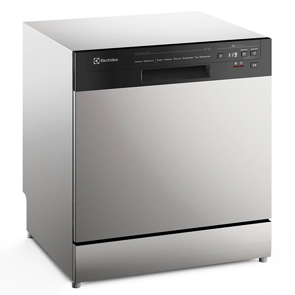 Lava-Louça Electrolux 8 Serviços Inox com Programa Lava e Seca 50' (LS08E) 220V