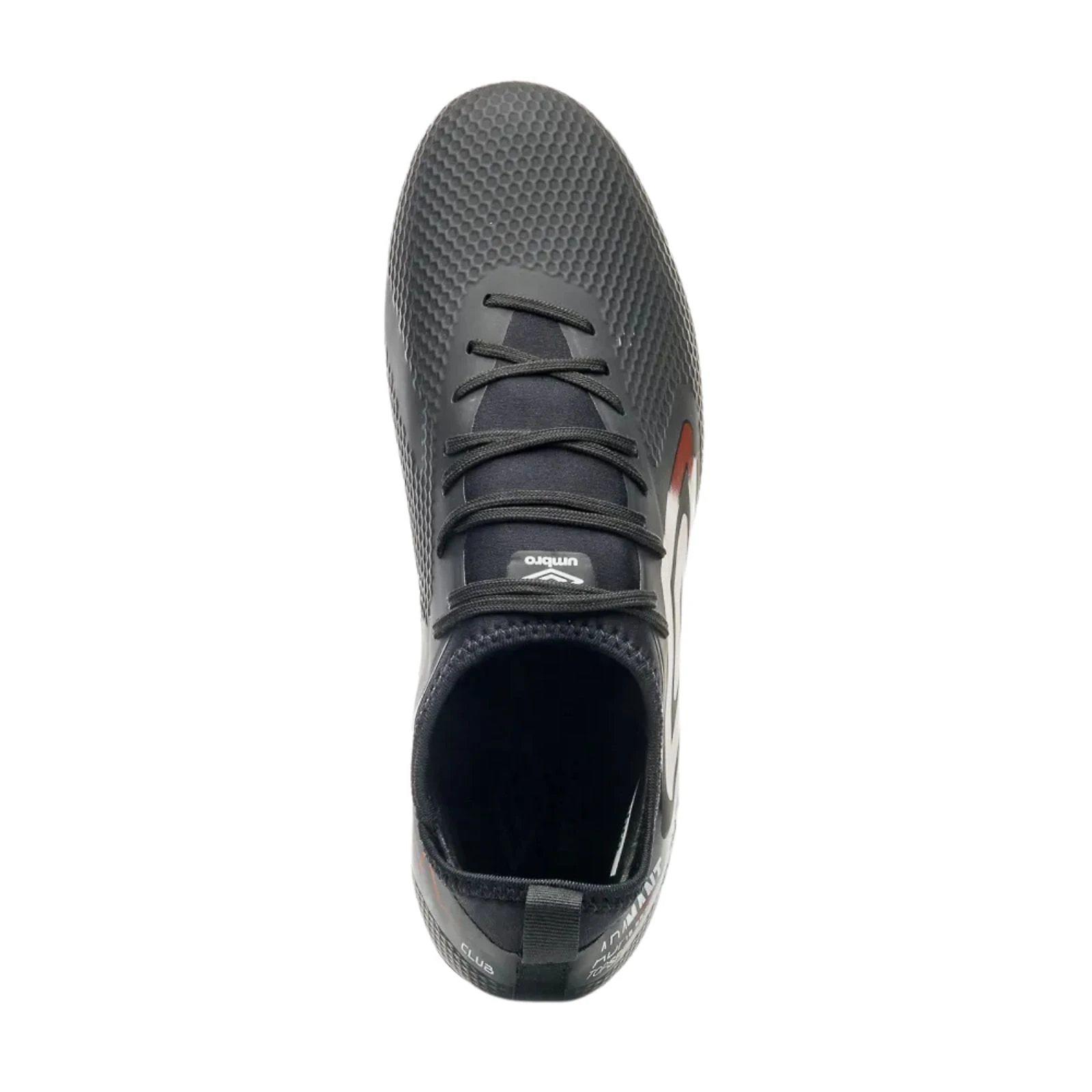 Miniatura Chuteira Campo Umbro Adamant Top Speed Club Preto/Vermelho/Branco TAM 37
