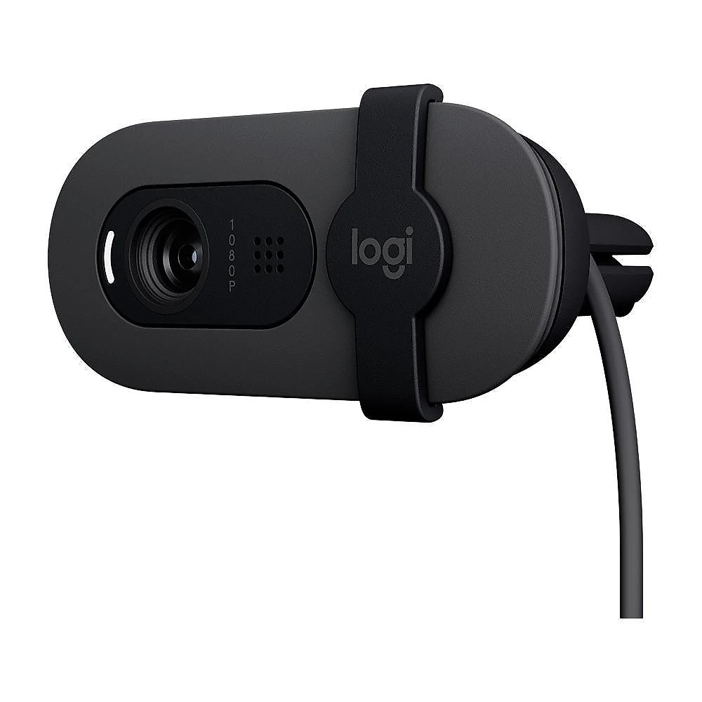 Webcam Logitech Brio 100 Full HD 30 FPS, Microfone, USB-A, Correção Automática, Grafite - 960-001586