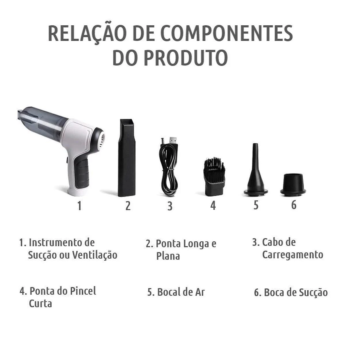 Aspirador Potente Elétrico Carros Doméstico Recarregável