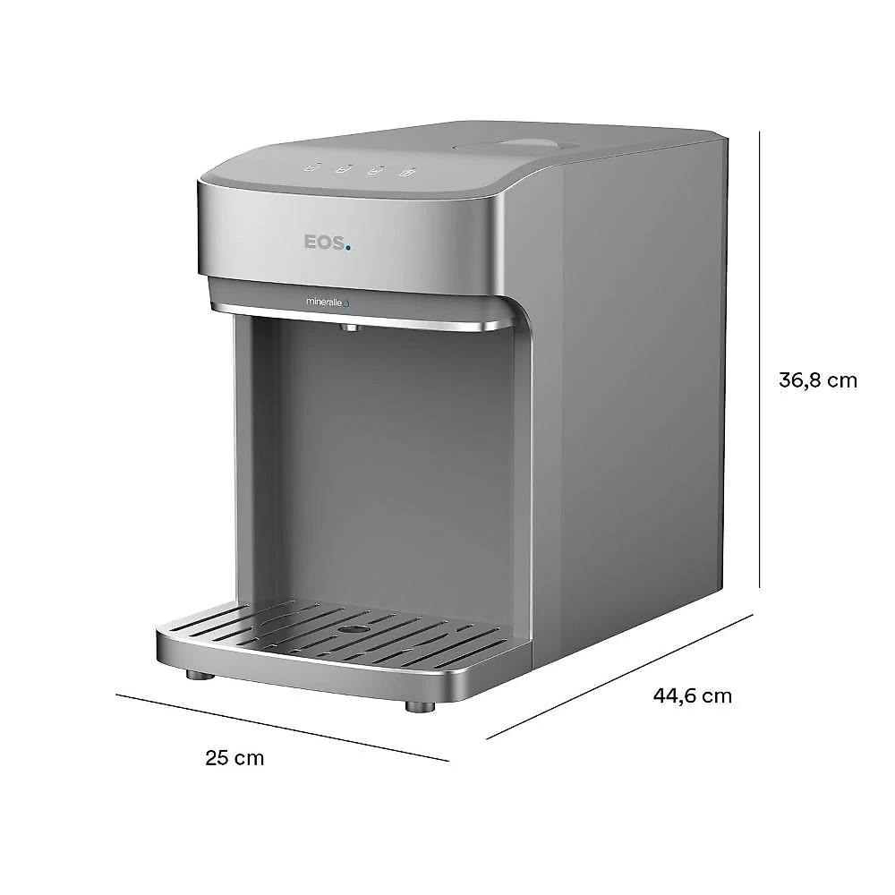 Bebedouro e Purificador de Água EOS Mineralle com compressor Prata EPC08S 110V