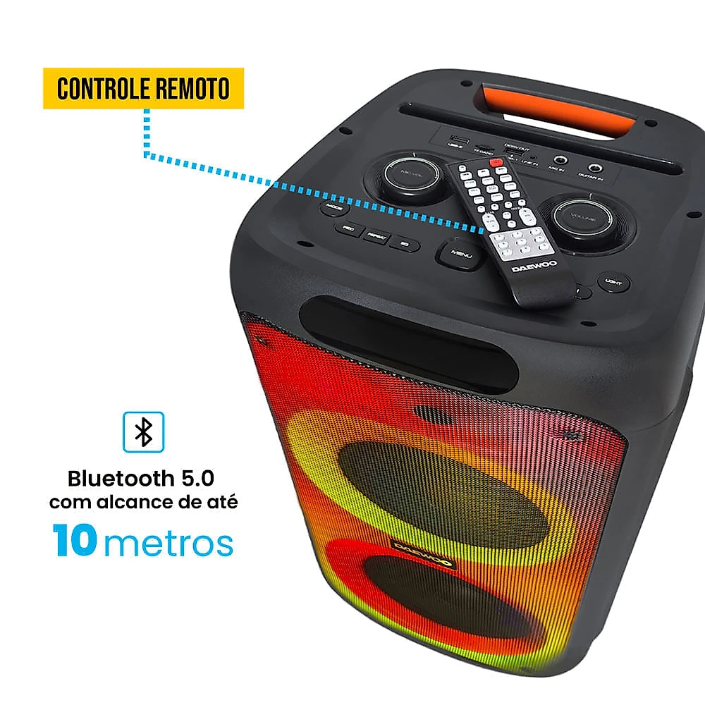 Caixa de Amplificada Daewoo Partybox 2000W