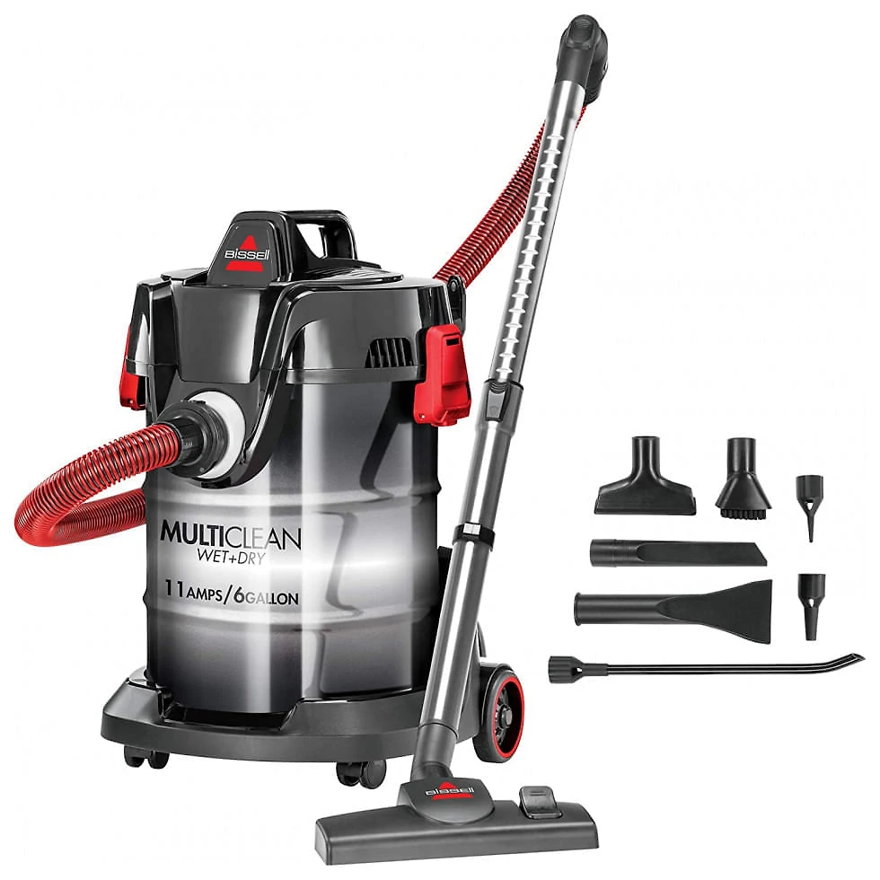 Aspirador de Pó Profissional 30 Litros com Filtro HEPA, 110V, Bissell 2035M, Vermelho