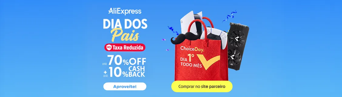 ALIEXPRESS com até 10% de cashback 
