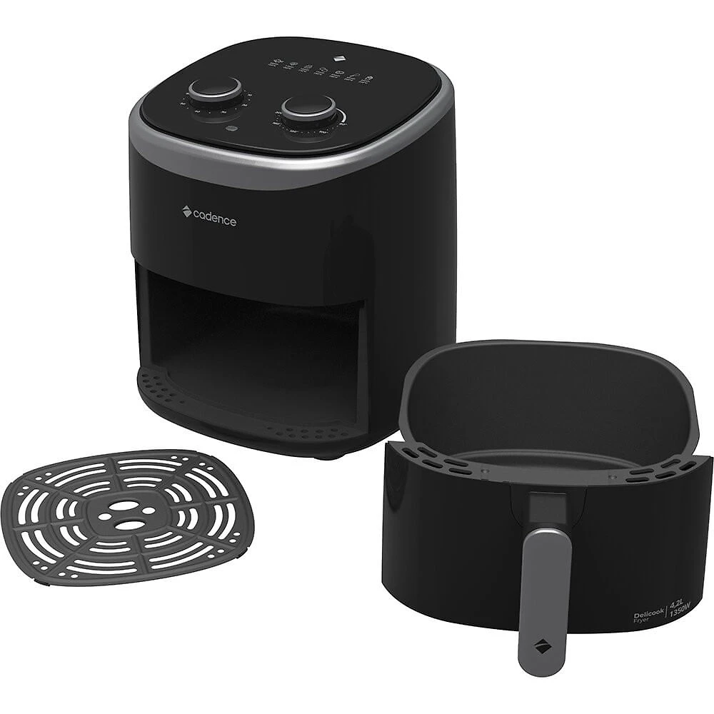 Fritadeira Air Fryer 4,2 Litros Cadence Delicook Fryer FRT420 Preto - 110V