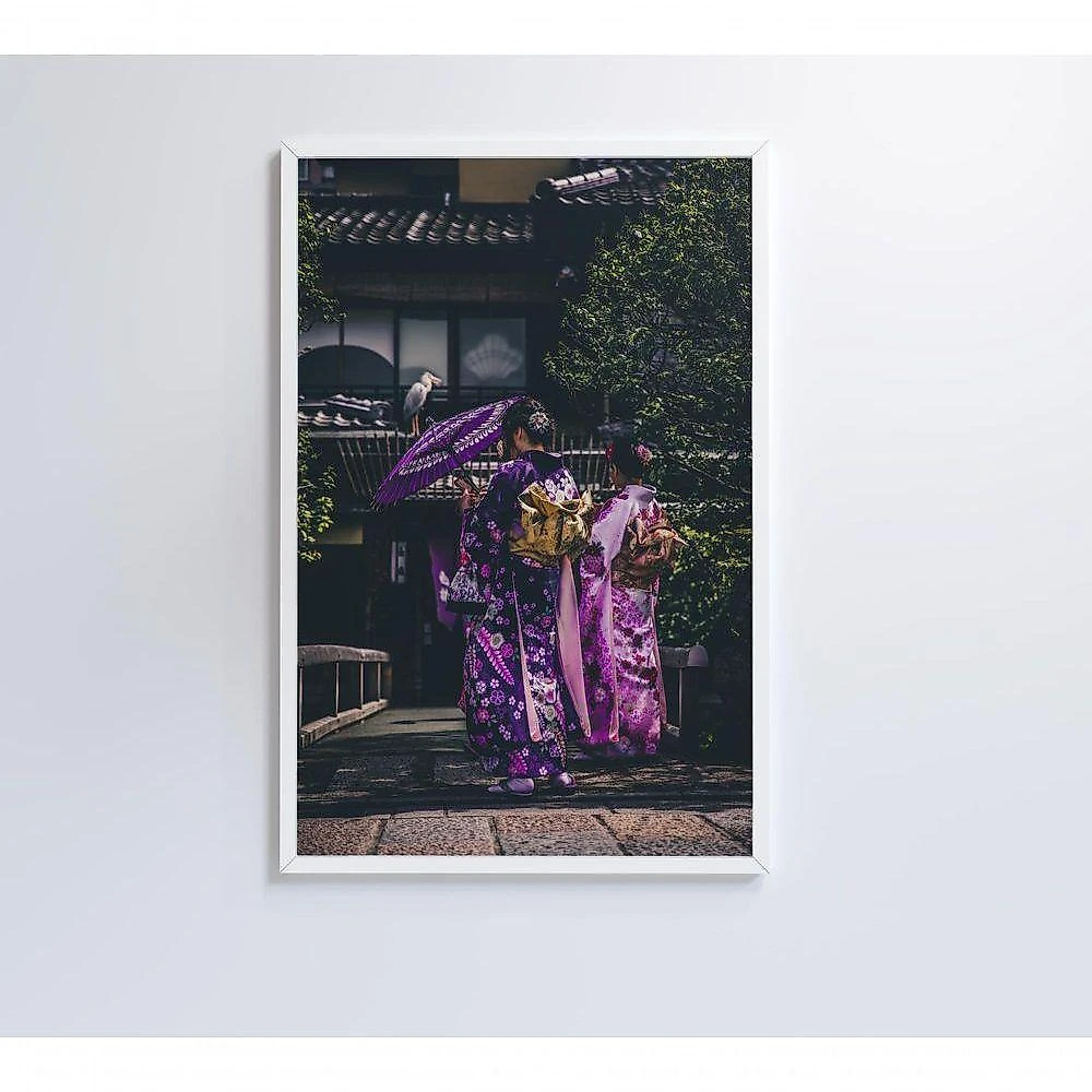 Quadro Kimono Japonês 2 40x60 Cm Tecido Canvas