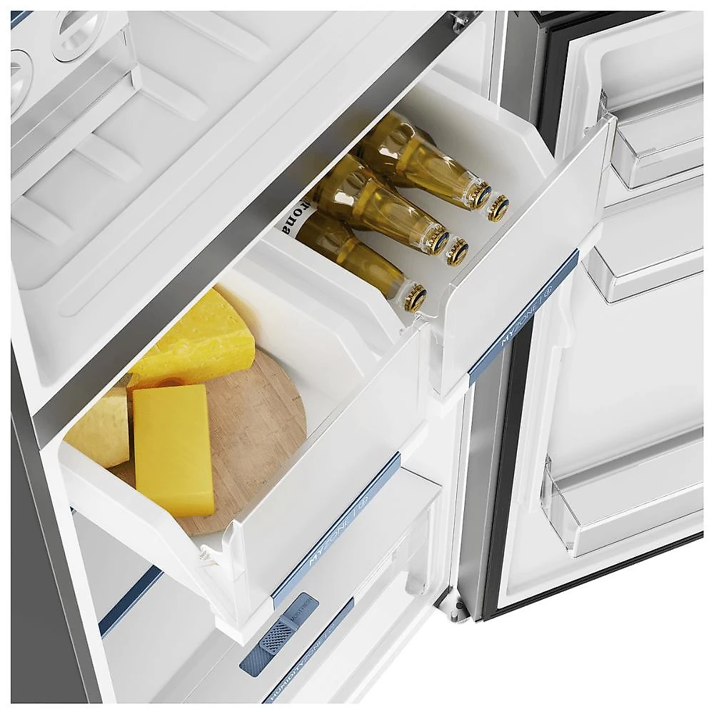 Refrigerador Haier 480L Top Freezer Duplo Inverter Duplo My Zone Inox HTM480 127V