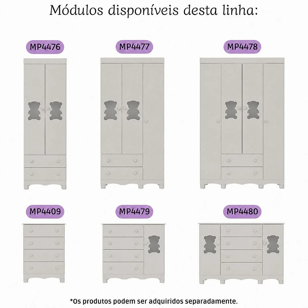 Quarto Infantil Completo com Minicama Montessoriana e Colchão Incluso Ternura Multimóveis MP4900 Off White