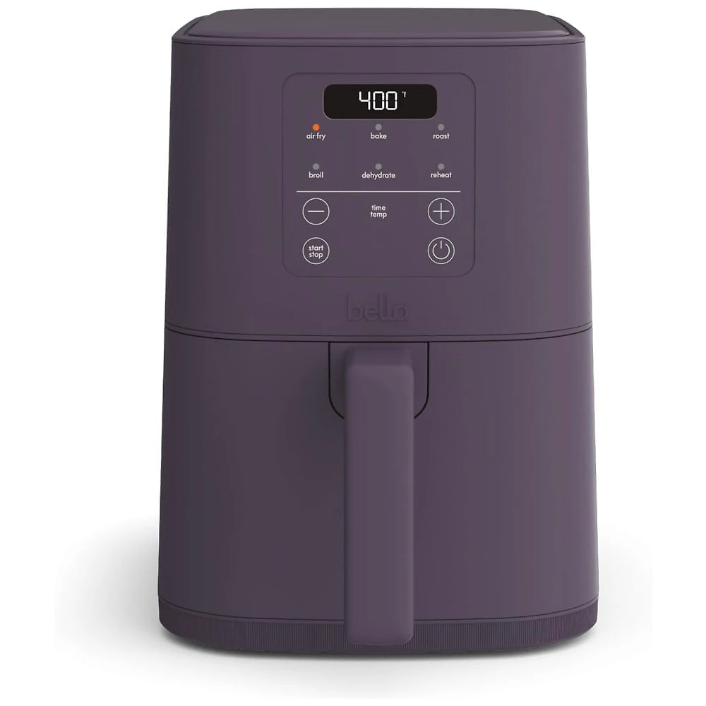 Air Fruer Compacta 3,73L com Revestimento Antiaderente e 6 Programas, 110V, Bella Slim, Ameixa
