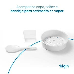 Panela Elétrica de Arroz Elgin PAR30 10 Xícaras Preta/Prata - 1,8 Litros 110V