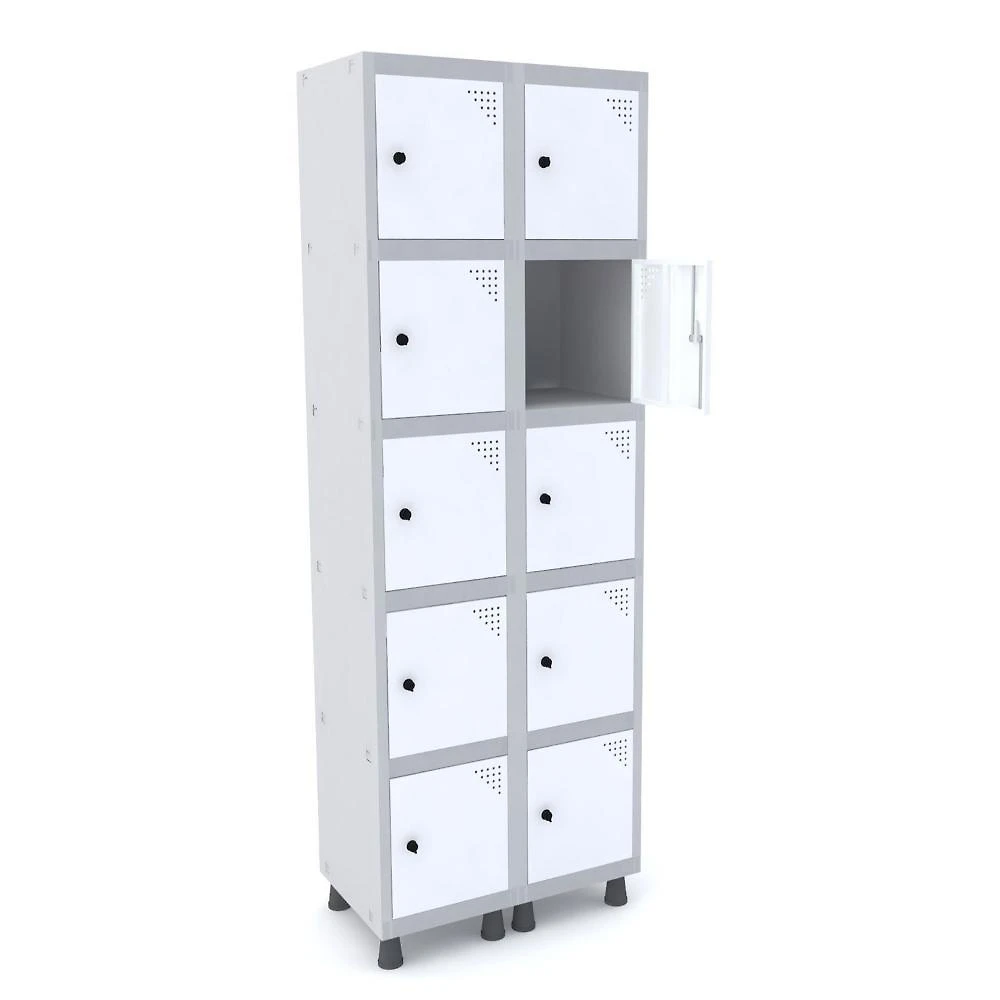 Armário Guarda Volume Locker Roupeiro 10 Portas Aço GRP 502/10