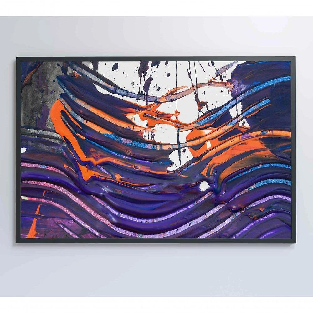 Quadro Pintura Roxo 120x80 Cm Vidro Impresso